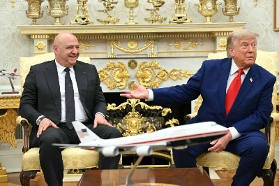US President Donald Trump speaks during a meeting with Lebanese President Joseph Aoun in the Oval Office of the White House in Washington, DC, Tuesday. (AFP) US President Donald Trump speaks during a meeting with Lebanese President Joseph Aoun in the Oval Office of the White House in Washington, DC, Tuesday. (AFP)