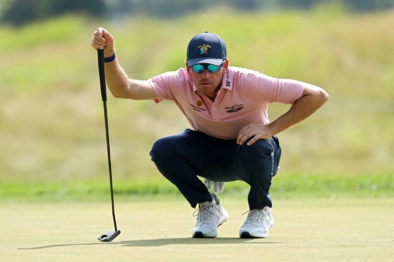 Ben Kohles of the United States lines up a putt on the 15th green during the first round of the 3M Open at TPC Twin Cities in Blaine, Minnesota. (AFP) Ben Kohles of the United States lines up a putt on the 15th green during the first round of the 3M Open at TPC Twin Cities in Blaine, Minnesota. (AFP)