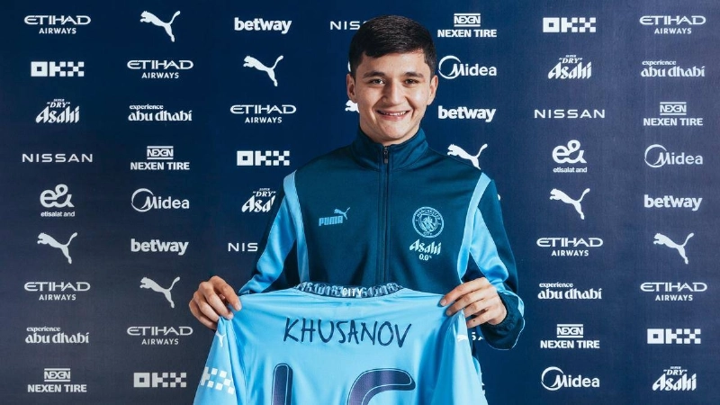 Uzbekistan defender Abdukodir Khusanov. Uzbekistan defender Abdukodir Khusanov.