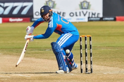 India's Vaibhav Sooryavanshi plays a shot during the third Twenty20 against Zimbabwe at Harare Sports Club in Harare on July 26, 2026. (AFP) India's Vaibhav Sooryavanshi plays a shot during the third Twenty20 against Zimbabwe at Harare Sports Club in Harare on July 26, 2026. (AFP)
