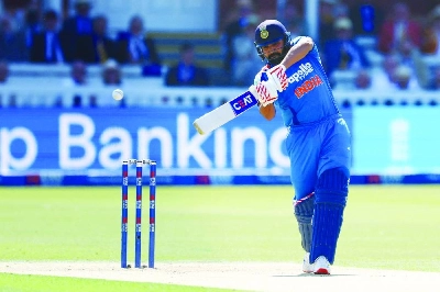 India's Rohit Sharma in action during the third and final One Day International against England at Lord's Cricket Ground, London, Britain, on July 19, 2026. (Reuters) India's Rohit Sharma in action during the third and final One Day International against England at Lord's Cricket Ground, London, Britain, on July 19, 2026. (Reuters)
