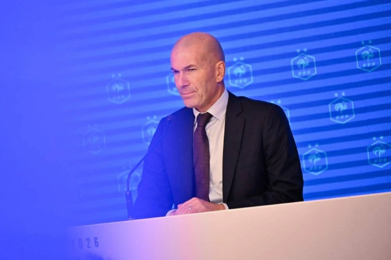 Zinedine Zidane looks on during a press conference to present him as the new head coach of France at the French Football Federation headquarters in Paris on July 28, 2026. (AFP) Zinedine Zidane looks on during a press conference to present him as the new head coach of France at the French Football Federation headquarters in Paris on July 28, 2026. (AFP)