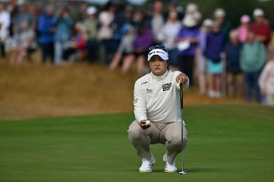 South Korea's Ryu Hae-ran lines up a putt on the 5th green on the first day of the 2026 Women's British Open Golf Championships at Royal Lytham & St. Annes Golf Club, north-west England, on July 30, 2026. (AFP) South Korea's Ryu Hae-ran lines up a putt on the 5th green on the first day of the 2026 Women's British Open Golf Championships at Royal Lytham & St. Annes Golf Club, north-west England, on July 30, 2026. (AFP)
