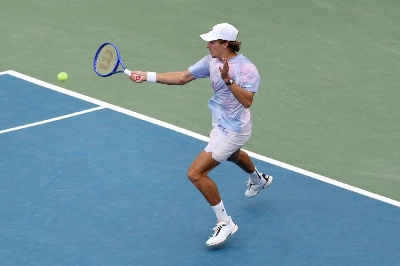 Alex de Minaur of Australia returns a shot against Cruz Hewitt of Australia on day four of the Mubadala DC Open 2026 at William H.G. FitzGerald Tennis Center in Washington, DC, on July 30, 2026. (AFP) Alex de Minaur of Australia returns a shot against Cruz Hewitt of Australia on day four of the Mubadala DC Open 2026 at William H.G. FitzGerald Tennis Center in Washington, DC, on July 30, 2026. (AFP)
