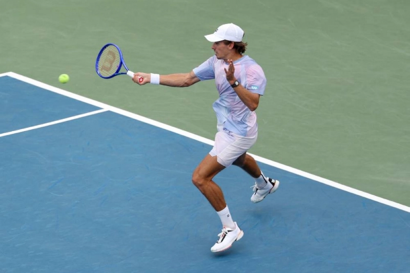 Alex de Minaur of Australia returns a shot against Cruz Hewitt of Australia on day four of the Mubadala DC Open 2026 at William H.G. FitzGerald Tennis Center in Washington, DC, on July 30, 2026. (AFP) Alex de Minaur of Australia returns a shot against Cruz Hewitt of Australia on day four of the Mubadala DC Open 2026 at William H.G. FitzGerald Tennis Center in Washington, DC, on July 30, 2026. (AFP)