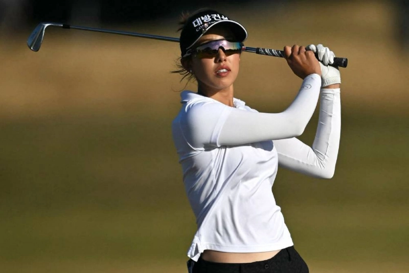 American player Yealimi Noh plays a shot from the 18th fairway on the third day of the 2026 Women's British Open at Royal Lytham & St Annes Golf Club, north-west England, on August 1, 2026. (AFP) American player Yealimi Noh plays a shot from the 18th fairway on the third day of the 2026 Women's British Open at Royal Lytham & St Annes Golf Club, north-west England, on August 1, 2026. (AFP)