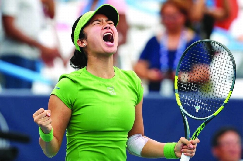Alexandra Eala of the Philippines celebrates after beating Naomi Osaka of Japan in the Washington Open at the William H.G. FitzGerald Tennis Center in Washington, DC, on August 1. (AFP) Alexandra Eala of the Philippines celebrates after beating Naomi Osaka of Japan in the Washington Open at the William H.G. FitzGerald Tennis Center in Washington, DC, on August 1. (AFP)