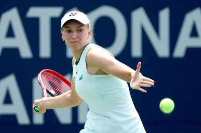 Elena Rybakina of Kazakhstan returns a shot to Liudmila Samsonova during their Toronto Masters match. (AFP) Elena Rybakina of Kazakhstan returns a shot to Liudmila Samsonova during their Toronto Masters match. (AFP)