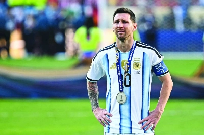 Lionel Messi’s father, Jorge, died last week aged 68 in the Argentine city of Rosario after a long illness. (AFP)
Lionel Messi’s father, Jorge, died last week aged 68 in the Argentine city of Rosario after a long illness. (AFP)