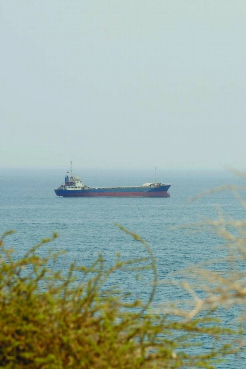 A vessel near the Strait of Hormuz, as seen from Musandam, Oman. (Reuters)
A vessel near the Strait of Hormuz, as seen from Musandam, Oman. (Reuters)