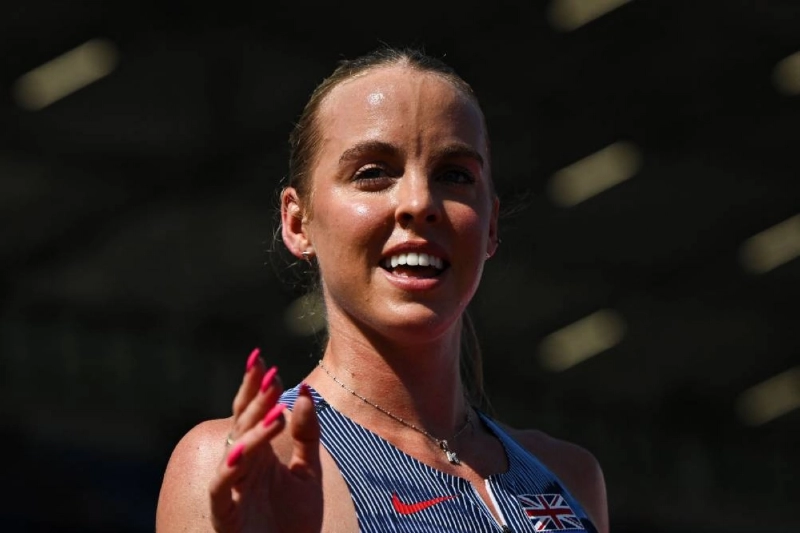 First-placed Britain's Keely Hodgkinson reacts after competing in the women's 800m semi-final during the European Athletics Championships at Alexander Stadium in Birmingham on August 13, 2026. (AFP) First-placed Britain's Keely Hodgkinson reacts after competing in the women's 800m semi-final during the European Athletics Championships at Alexander Stadium in Birmingham on August 13, 2026. (AFP)