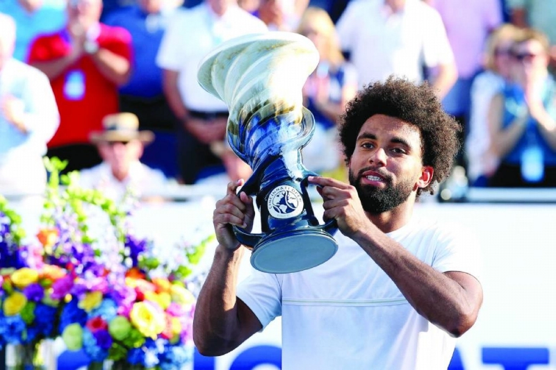 Arthur Fils of France celebrates with the Rookwood Cup after defeating Francis Tiafoe of the United States in the Cincinnati Open final at the Lindner Family Tennis Center in Mason, Ohio, on August 23, 2026 . (AFP) Arthur Fils of France celebrates with the Rookwood Cup after defeating Francis Tiafoe of the United States in the Cincinnati Open final at the Lindner Family Tennis Center in Mason, Ohio, on August 23, 2026 . (AFP)