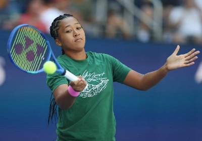 Naomi Osaka of Japan hits the ball in a practice session during Fan Week at the USTA Billie Jean King National Tennis Center at USTA Billie Jean King National Tennis Center on August 26, 2026 in New York City. (AFP) Naomi Osaka of Japan hits the ball in a practice session during Fan Week at the USTA Billie Jean King National Tennis Center at USTA Billie Jean King National Tennis Center on August 26, 2026 in New York City. (AFP)