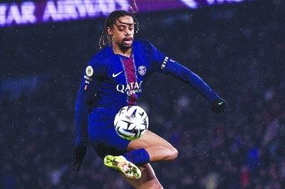 Bradley Barcola made 152 appearances in all competitions for Paris Saint-Germain. (AFP) Bradley Barcola made 152 appearances in all competitions for Paris Saint-Germain. (AFP)