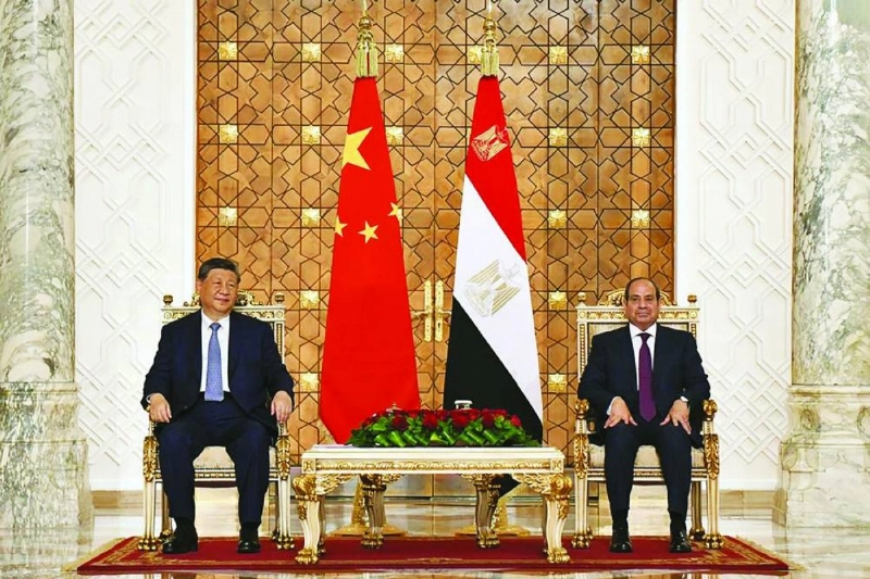 This handout photograph released by the Egyptian Presidency on September 2, 2026 shows China's President Xi Jinping (L) and his Egyptian counterpart Abdel Fattah al-Sisi during their meeting at the Ittihadia Presidential Palace in Cairo. President Xi Jinping on September 2 urged countries to oppose "external interference" in the Middle East and said Beijing was ready to work with regional states to safeguard maritime shipping, jeopardised by the US-Iran war. (Photo by Egyptian Presidency / AFP) / RESTRICTED TO EDITORIAL USE - MANDATORY CREDIT "AFP PHOTO / Egyptian Presidency" - HANDOUT - NO MARKETING NO ADVERTISING CAMPAIGNS - DISTRIBUTED AS A SERVICE TO CLIENTS This handout photograph released by the Egyptian Presidency on September 2, 2026 shows China's President Xi Jinping (L) and his Egyptian counterpart Abdel Fattah al-Sisi during their meeting at the Ittihadia Presidential Palace in Cairo. President Xi Jinping on September 2 urged countries to oppose "external interference" in the Middle East and said Beijing was ready to work with regional states to safeguard maritime shipping, jeopardised by the US-Iran war. (Photo by Egyptian Presidency / AFP) / RESTRICTED TO EDITORIAL USE - MANDATORY CREDIT "AFP PHOTO / Egyptian Presidency" - HANDOUT - NO MARKETING NO ADVERTISING CAMPAIGNS - DISTRIBUTED AS A SERVICE TO CLIENTS