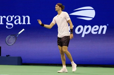 Germany's Alexander Zverev celebrates after winning his second-round match against France's Quentin Halys at the U.S. Open in Flushing Meadows, New York, United States. (Reuters) Germany's Alexander Zverev celebrates after winning his second-round match against France's Quentin Halys at the U.S. Open in Flushing Meadows, New York, United States. (Reuters)