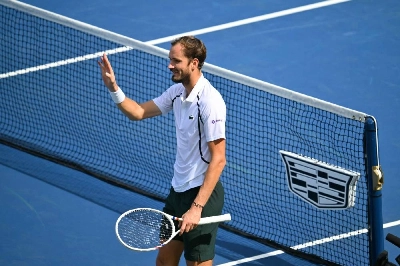 Russia's Daniil Medvedev reacts after defeating France's Arthur Rinderknech during their third round match on day six of the US Open at the USTA Billie Jean King National Tennis Center in New York City on September 4, 2026. (AFP) Russia's Daniil Medvedev reacts after defeating France's Arthur Rinderknech during their third round match on day six of the US Open at the USTA Billie Jean King National Tennis Center in New York City on September 4, 2026. (AFP)