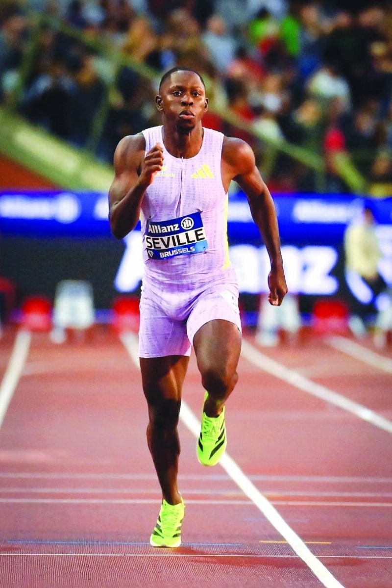 Jamaica's Oblique Seville sprints to 100m victory at the Diamond League Finals in Brussels. (AFP) Jamaica's Oblique Seville sprints to 100m victory at the Diamond League Finals in Brussels. (AFP)