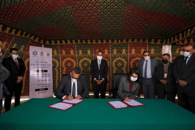 Une convention a été signée pour l’aménagement du point Anchour et une autre pour le financement et la réalisation du projet d’aménagement de la corniche de Taghazout