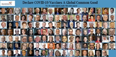 Premiers signataires de la lettre appelant à considérer les vaccins anti-Covid comme un bien commun mondial