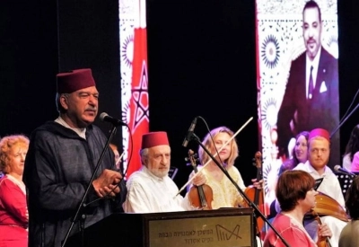 Abdrrahim Beyyoudh lors de la célébration de la Mimouna à Ashdod