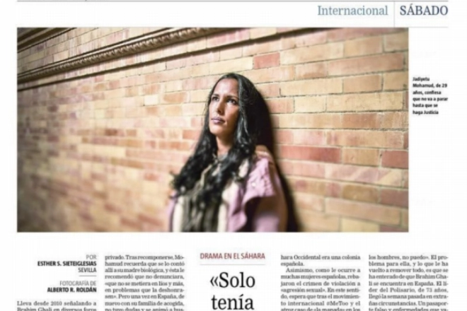 L'article-entretien consacré par la Razón à Khadijatou Mahmoud