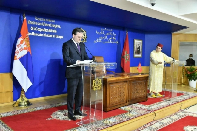 Nasser Bourita et le ministre des Affaires étrangères de la République de Serbie, Nikola Selaković