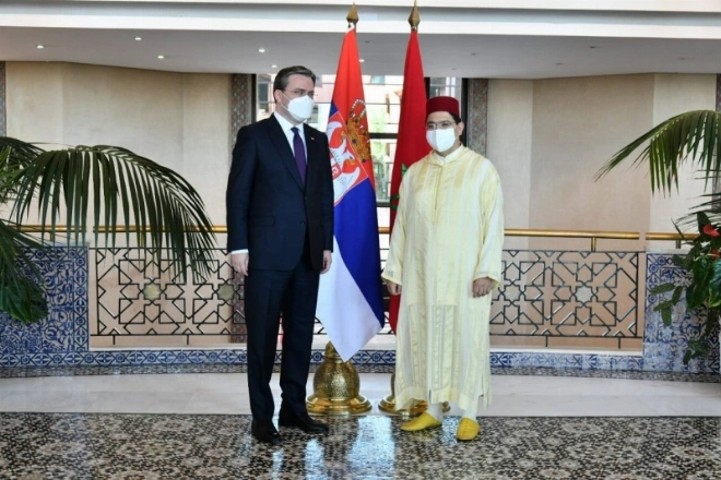 Nasser Bourita avec le ministre des Affaires étrangères de la République de Serbie, Nikola Selaković