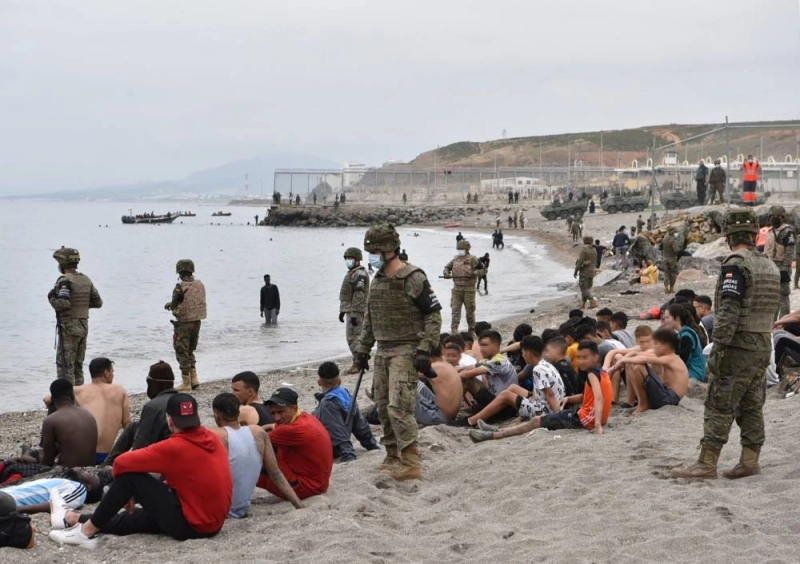 Aperçu des flux de migrants arrivés à Ceuta