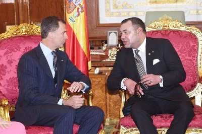 Le Roi Mohammed VI avec le Roi Felipe VI