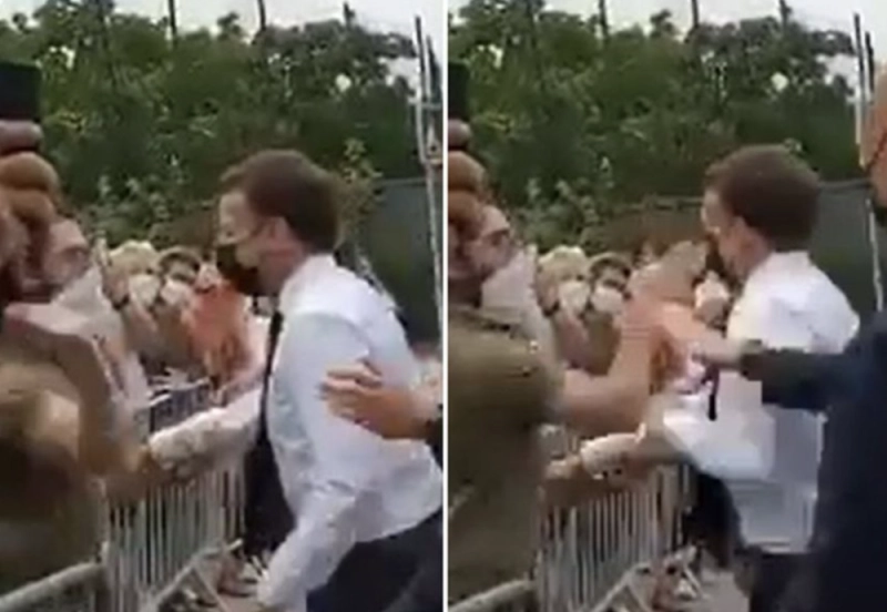 L'homme qui a giflé Emmanuel Macron a poussé le cri de guerre royaliste "Montjoie Saint Denis!"
