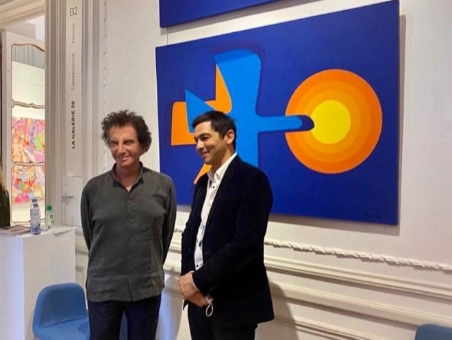 L'ancien ministre français de la culture Jacques Lang à l'exposition