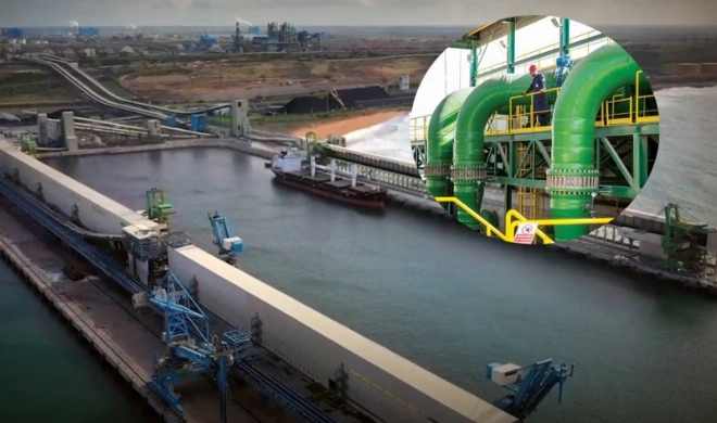 Une vue de la plateforme de dessalement de l'eau de mer de Jorf Lasfar