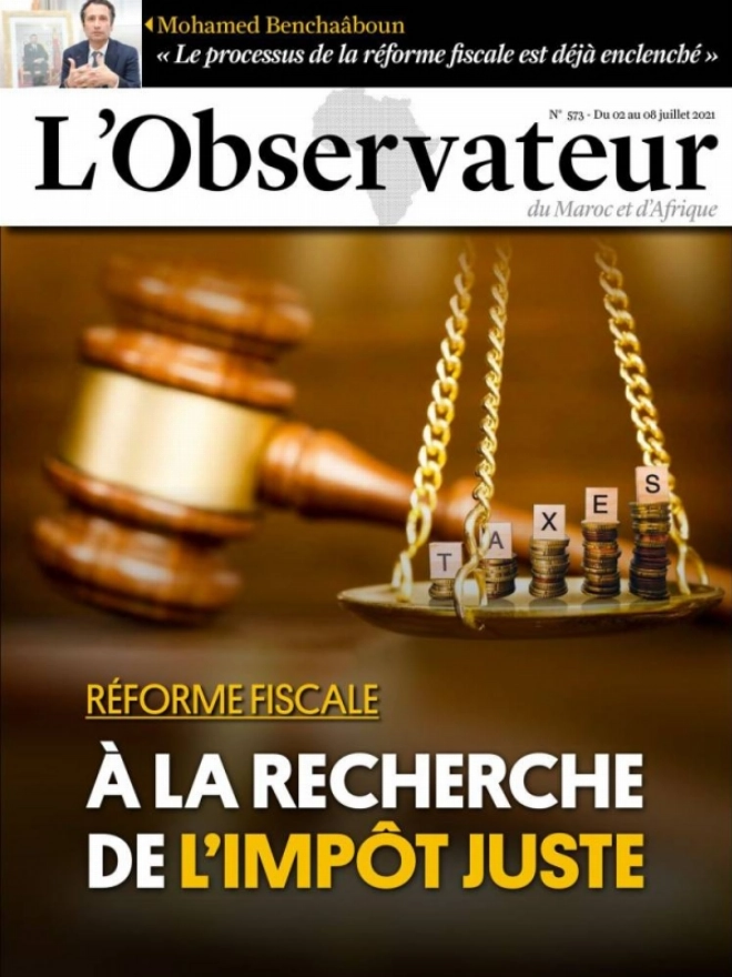 Couverture de L'Observateur du Maroc sur la réforme fisclae