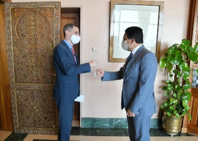 Nasser Bourita recevant Joey Hood
