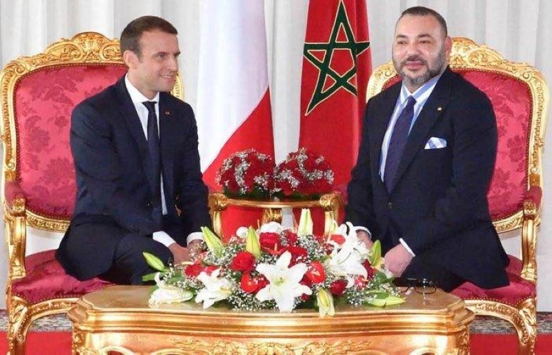 Ph. Archives. Le Roi Mohammed VI et le Président français Emmanuel Macron