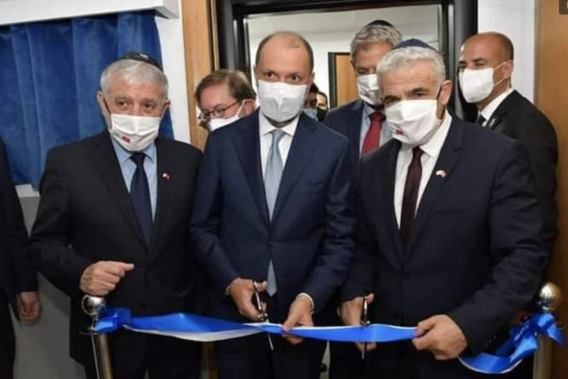 Une vue de la cérémonie d'inauguration du bureau de liaison d’Israël à Rabat
