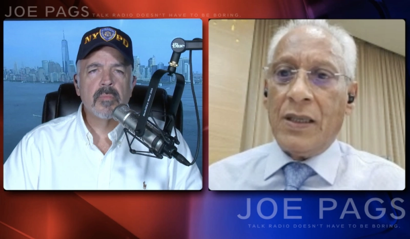 Mohamed Salah Tamek répondant aux questions de l'influenceur Pags Pagliarulo dans le cadre de l'émission en ligne The Joe Pags Show