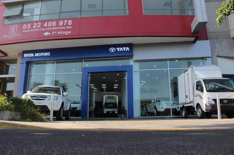 Le Show room de Tata Motors à Casablanca, boulevard Pasteur.