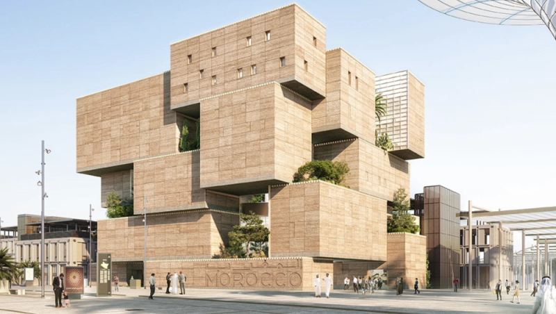 Vue du pavillon Maroc à l'Expo 2020 Dubaï
