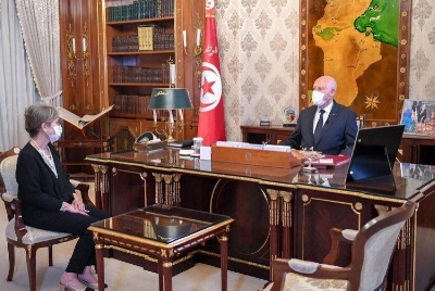 Kais Saïed recevant Najla Bouden Romdhane