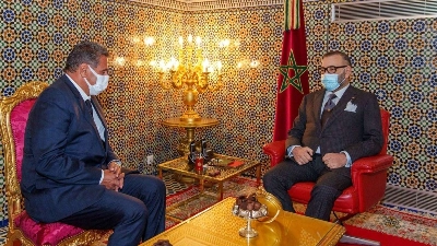 Le Roi Mohammed VI recevant le chef du gouvernement, Aziz Akhannouch