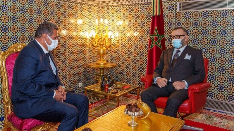 Le Roi Mohammed VI recevant le chef du gouvernement, Aziz Akhannouch
