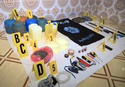 Produits saisis, le 6 octobre, chez "l'émir" de la cellule de Tanger.