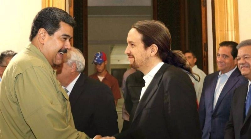 Nicolas Maduro et Pablo Iglesias.