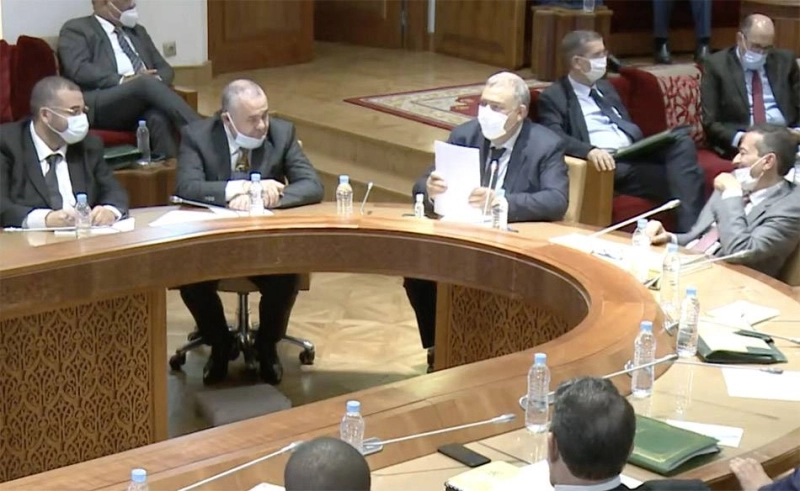 Abdelouafi Laftit intervenant lors de la réunion de la Commission de l'Intérieur