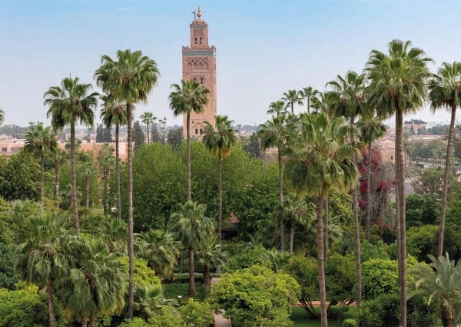 Les jardins entourant la Koutoubia.