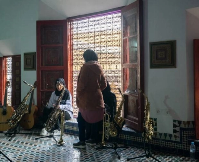 Salle de musique. Centre Les Etoiles de Jamaa El Fna.