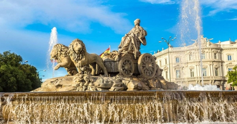 La fameuse place Cibeles de Madrid.