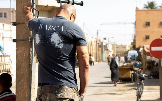 Vin Diesel lors du tournage de « Billy Lynn’s Long Halftime Walk » au Maroc